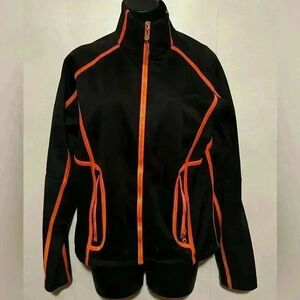 Ragnar by NordicTrack Size Small Womens Jacket Running Athletic Black Orange